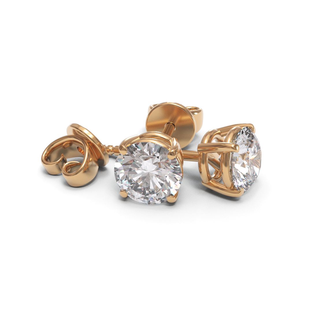 Lab Diamond Studs White Gold 1ct Total