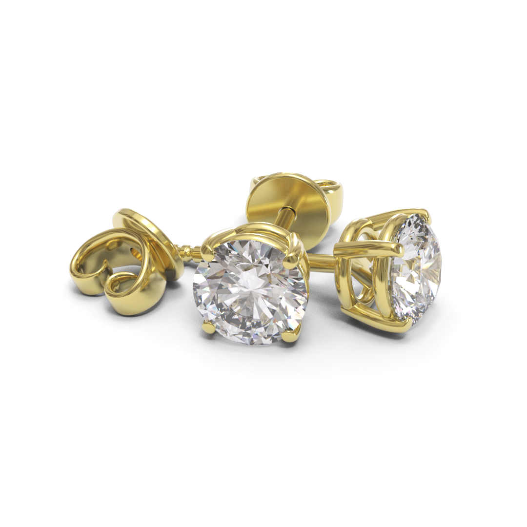 Lab Diamond Studs White Gold 1ct Total