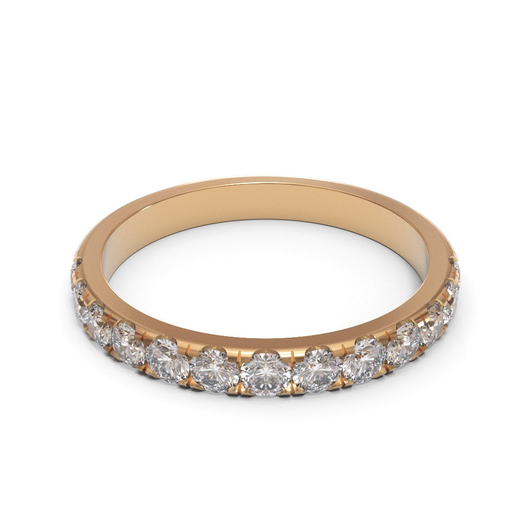 Half Eternity Pave 18K White Gold 2.2mm band