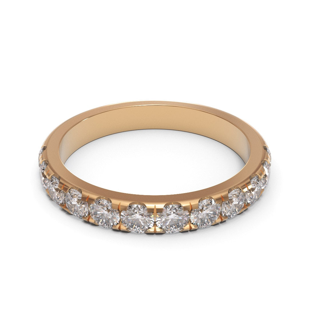 Half Eternity Pave 18K White Gold 2.5mm band