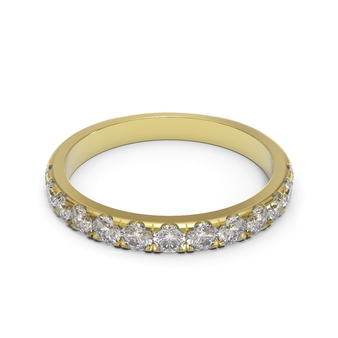 Half Eternity Pave 18K White Gold 2.2mm band