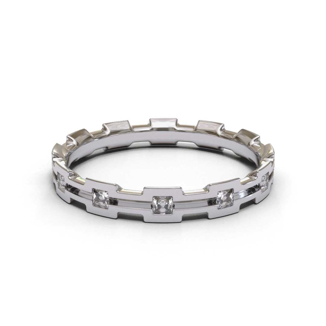 Men's Tension Eternity 18K White Gold 2.7mm band