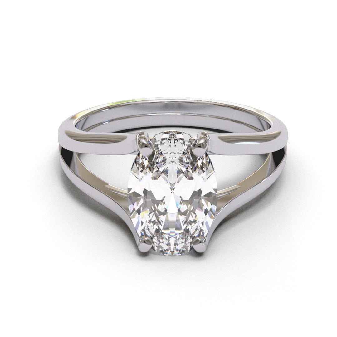 Oval Split Shank 3mm band