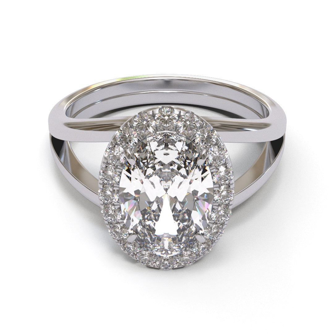 Oval Split Shank Halo 2.6mm band (setting only)