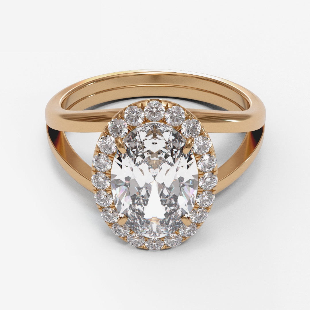 Oval Split Shank Halo 2.6mm band (setting only)