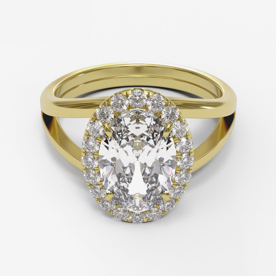 Oval Split Shank Halo 2.6mm band (setting only)
