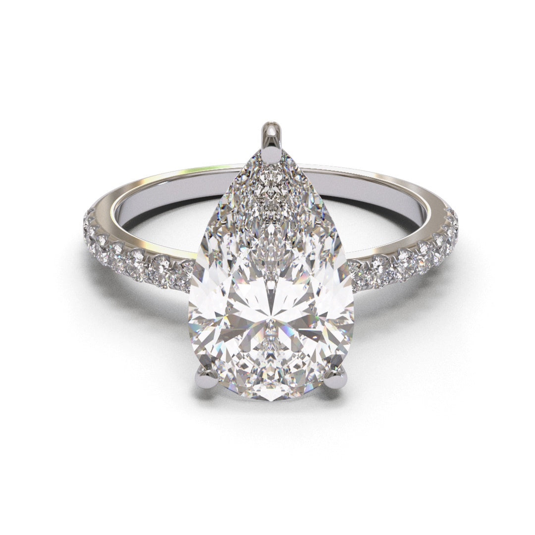 Pear Pave 2mm band (setting only)