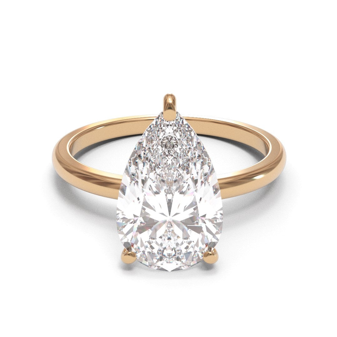 Pear Dome Solitaire 2mm band (setting only)