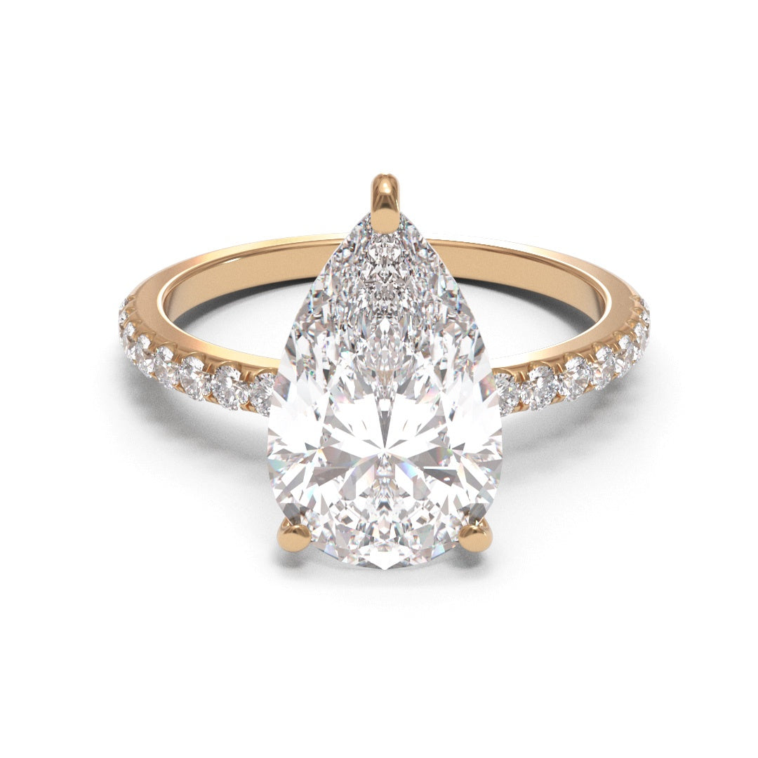 Pear Pave 2mm band (setting only)