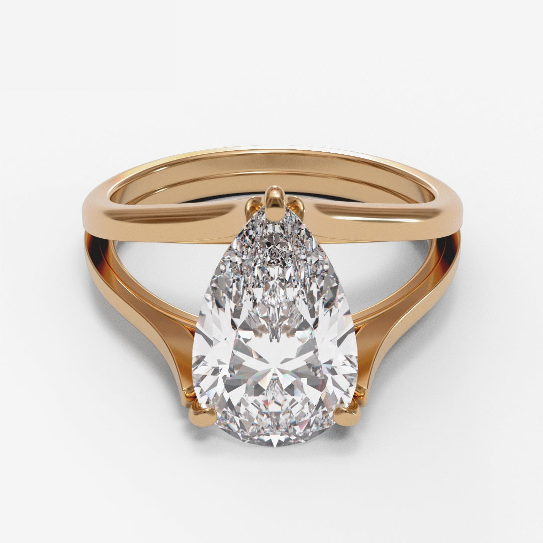 Pear Split Shank 3mm band (setting only)