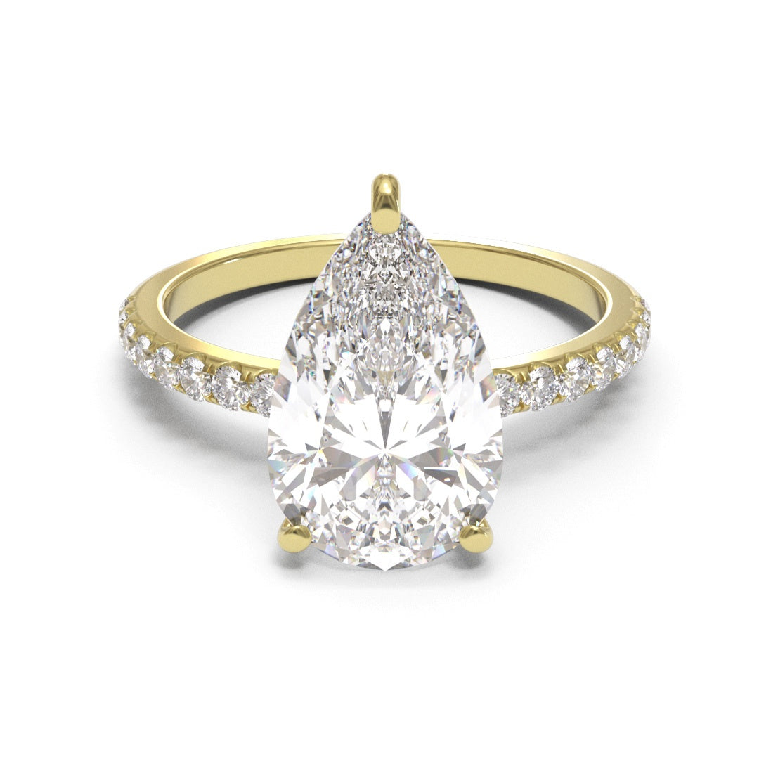 Pear Pave 2mm band (setting only)