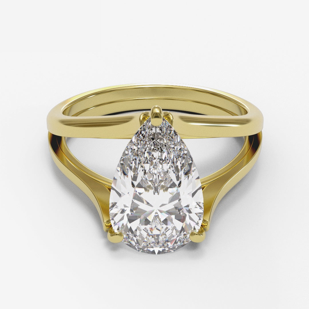 Pear Split Shank 3mm band (setting only)