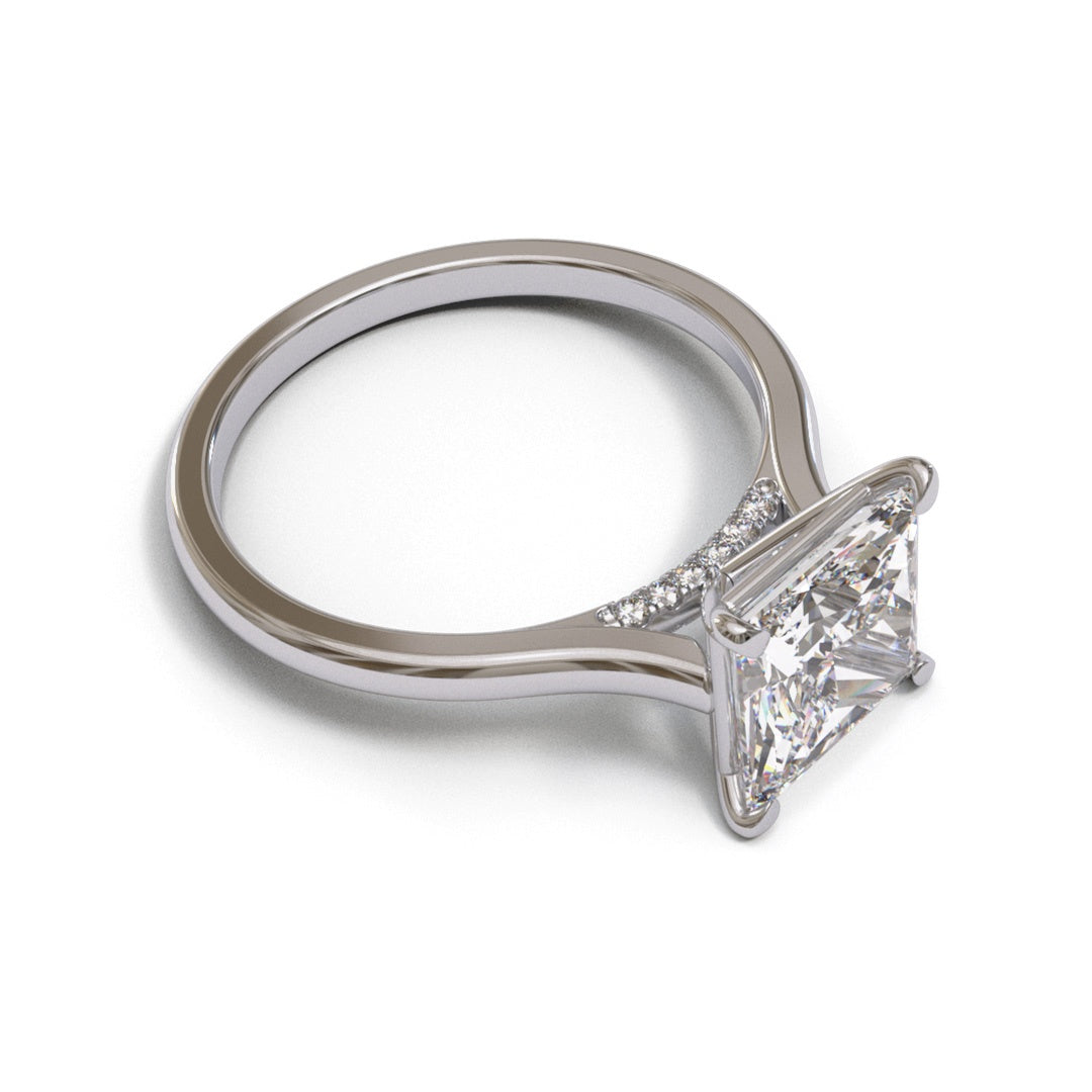 Princess Diamond Bridge Cathedral 2mm band (setting only)