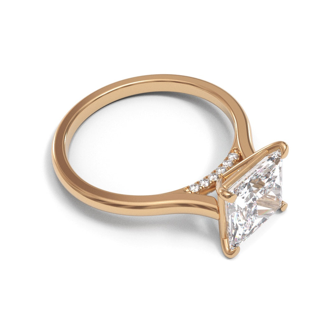 Princess Diamond Bridge Cathedral 2mm band (setting only)