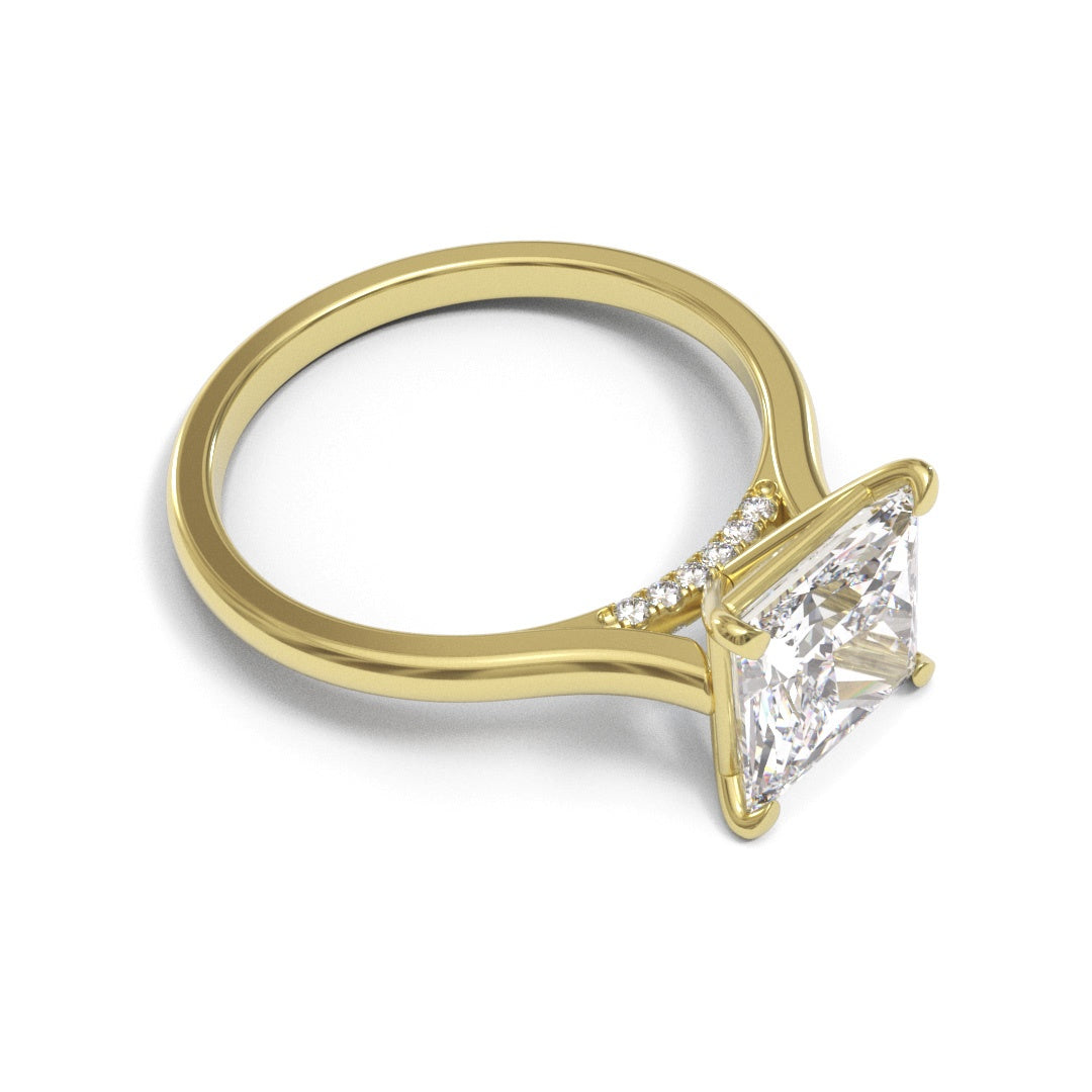 Princess Diamond Bridge Cathedral 2mm band (setting only)