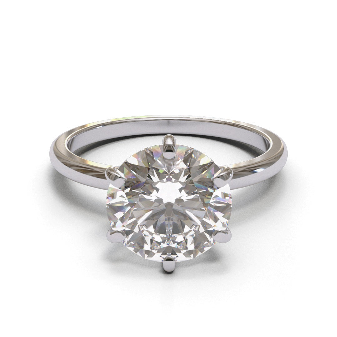 Round Dome Solitaire 2mm band