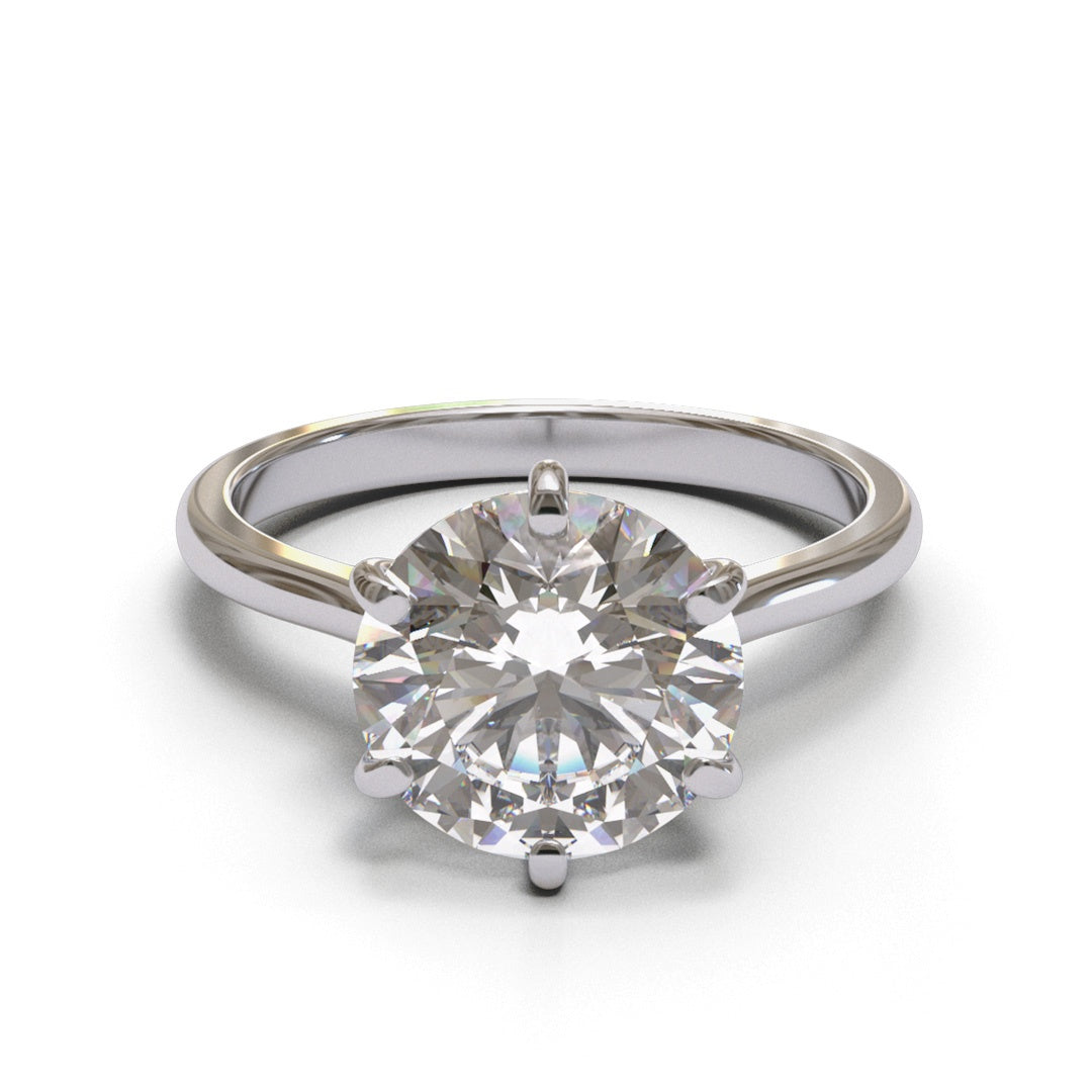 Round Dome Solitaire 1.6mm band