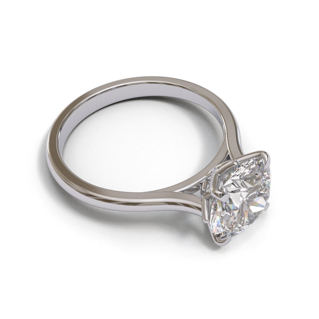Round Tulip Tapered Cathedral 1.3-2.2mm band (setting only)