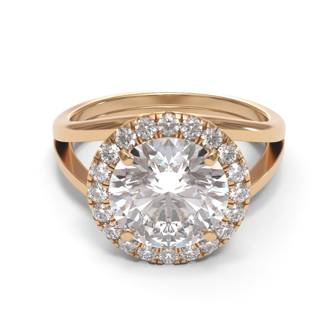 Round Split Shank Halo 3mm band (setting only)