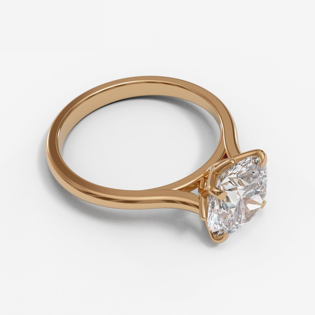 Round Tulip Tapered Cathedral 1.3-2.2mm band (setting only)