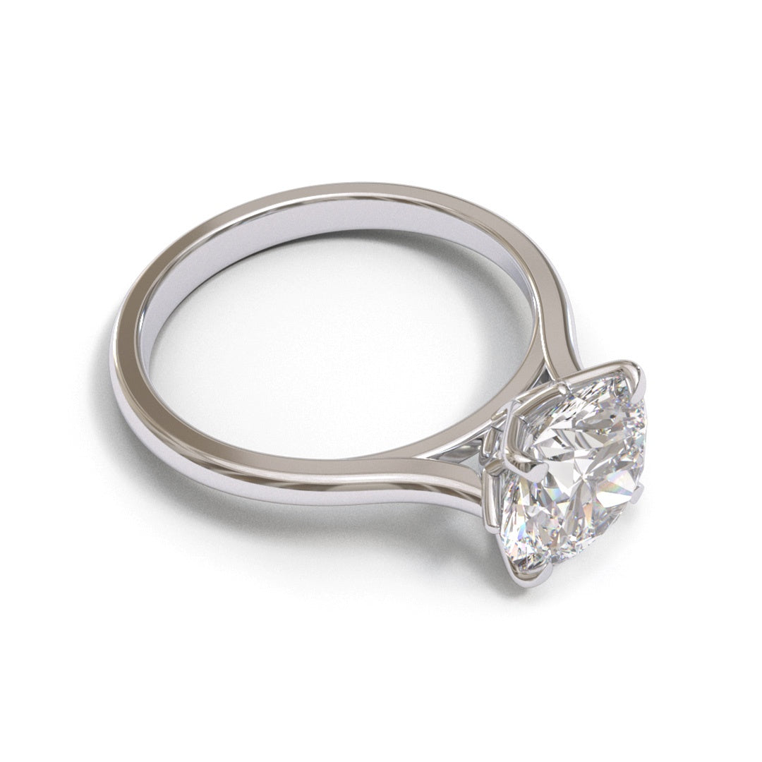 Round Tulip Tapered Cathedral 1.3-2.2mm band (setting only)