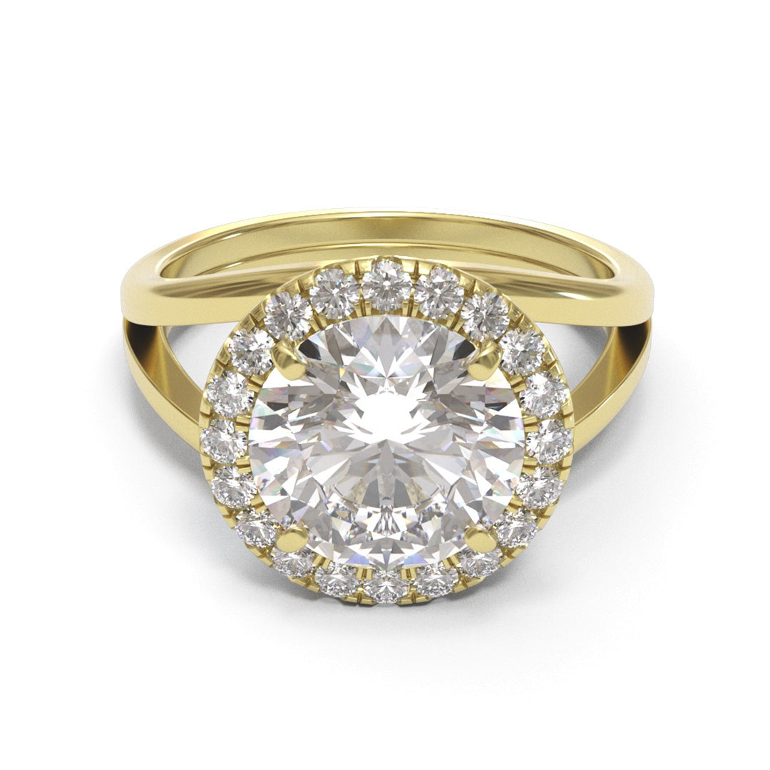 Round Split Shank Halo 3mm band (setting only)