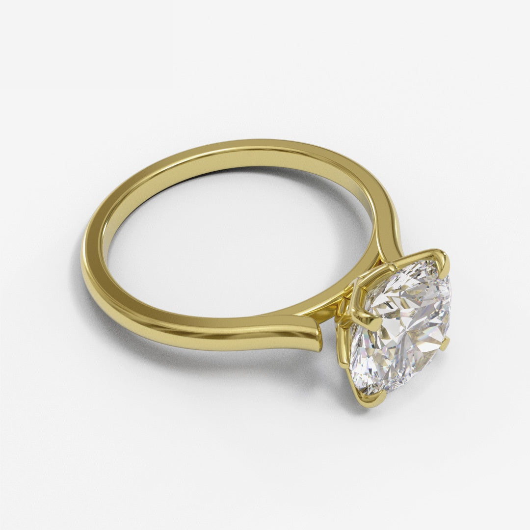 Round Tulip Open Cathedral 1.6mm band (setting only)
