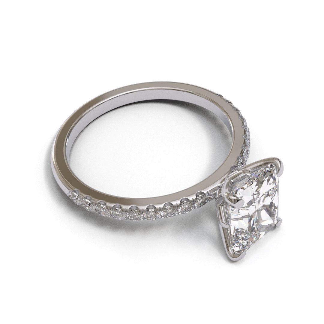 Radiant Dome Tulip Pave 2mm band (setting only)