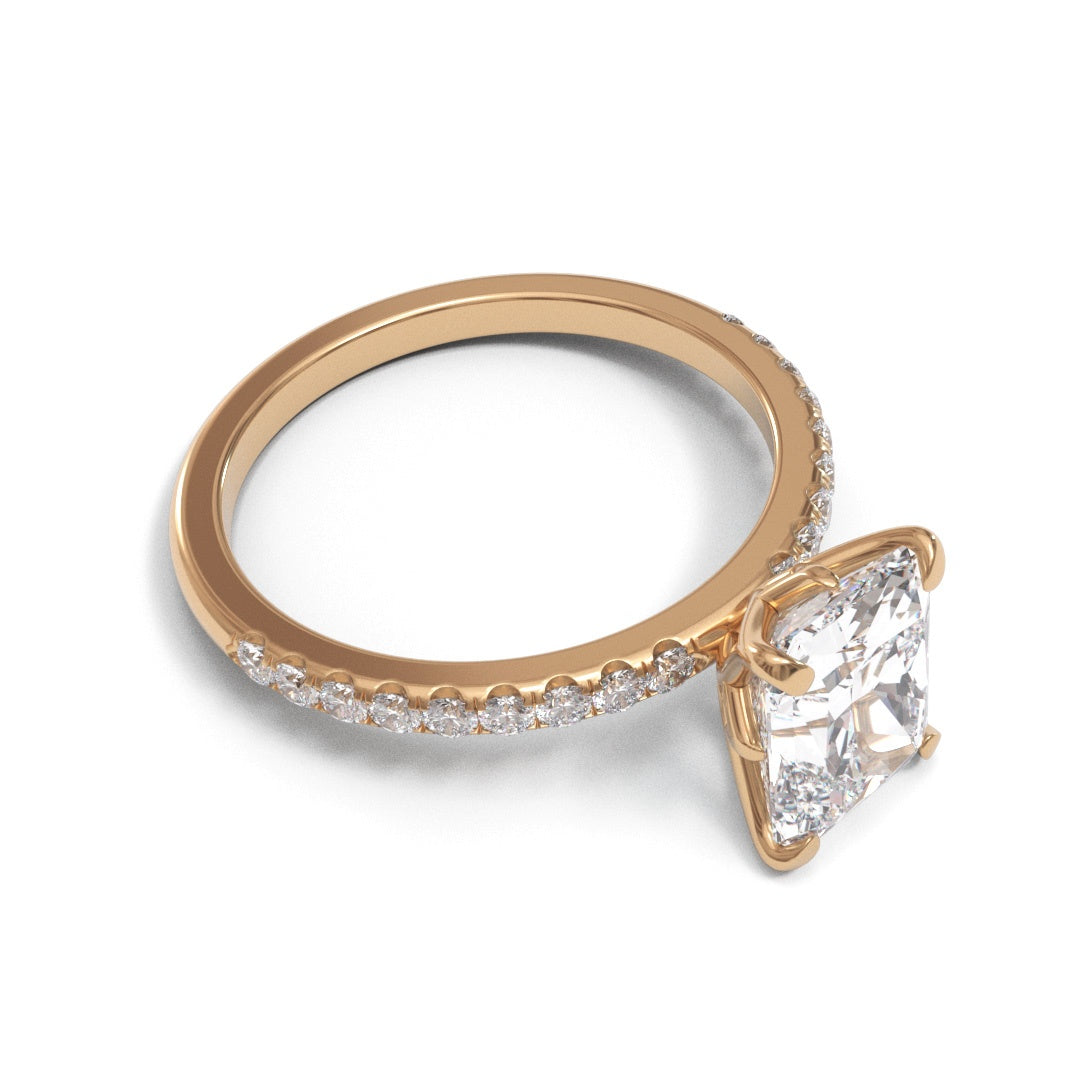 Radiant Dome Tulip Pave 2mm band (setting only)