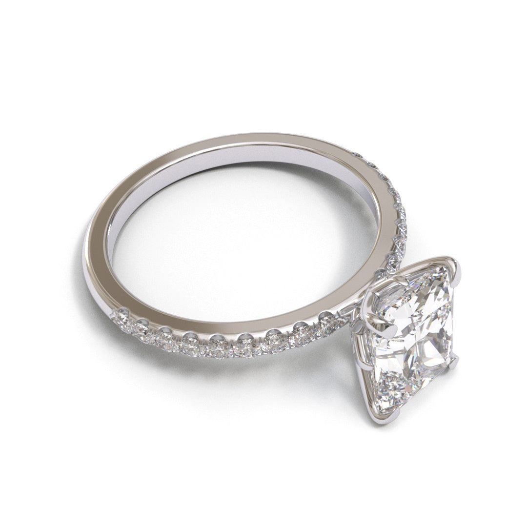 Radiant Dome Tulip Pave 2mm band (setting only)