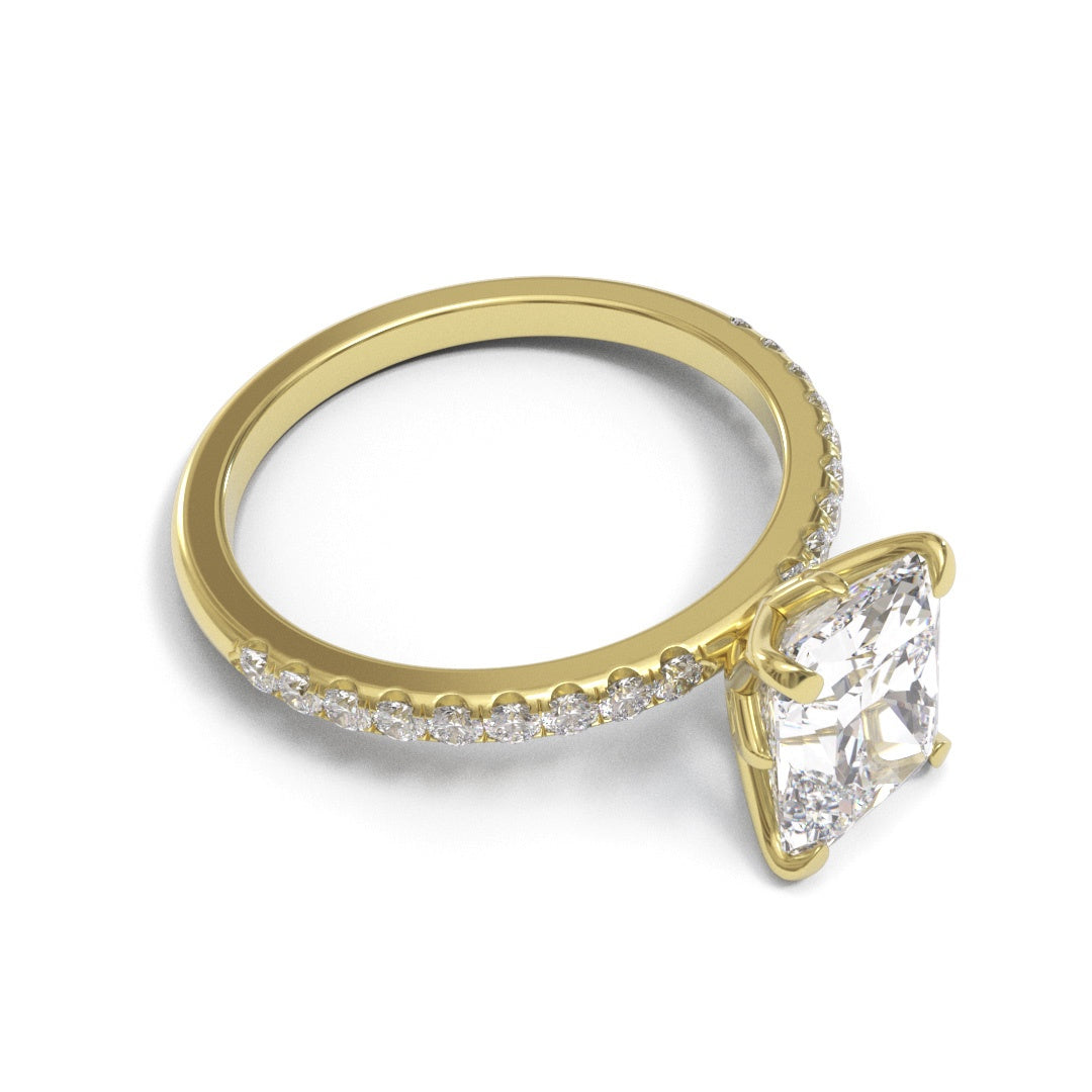 Radiant Dome Tulip Pave 2mm band (setting only)