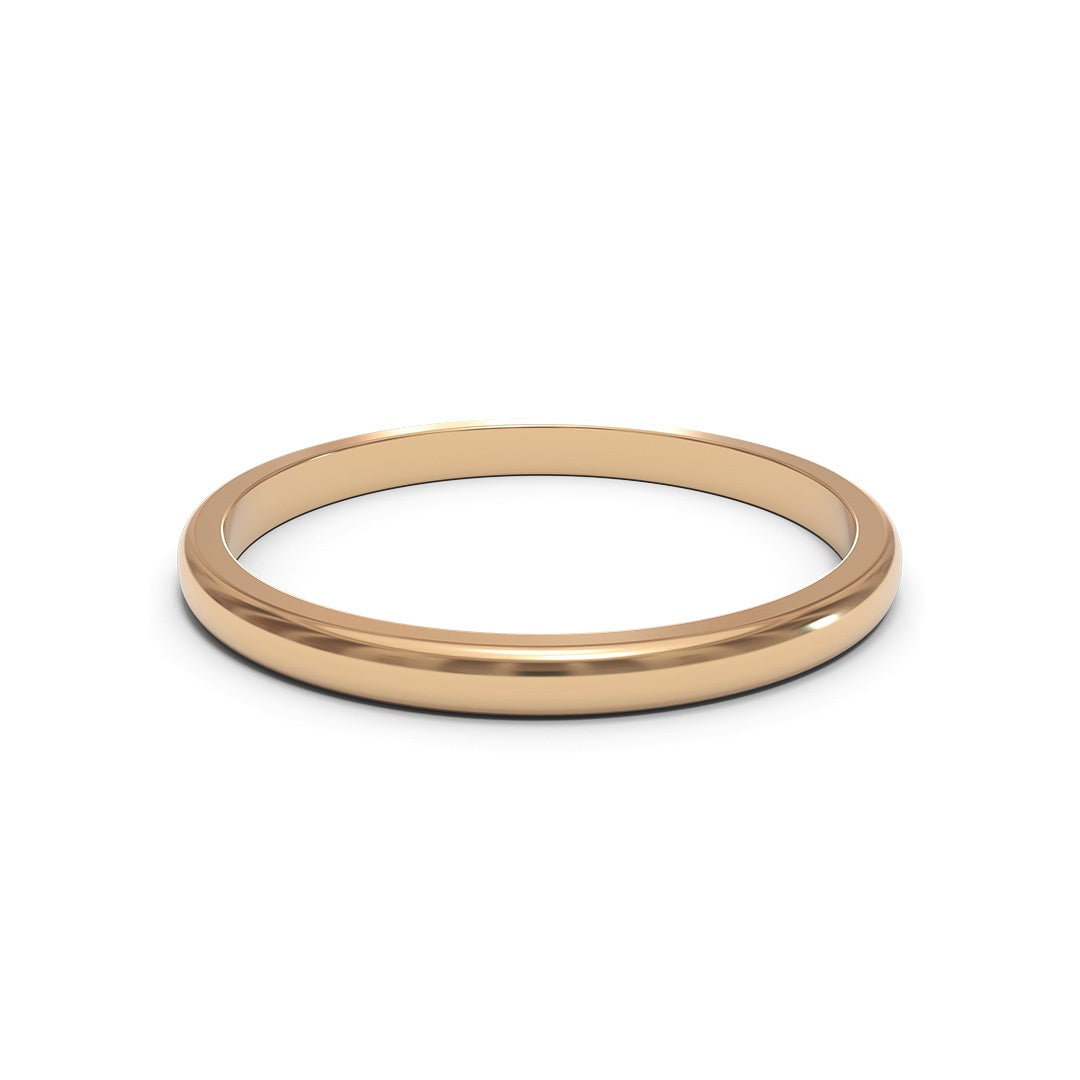Dome 18K White Gold 1.6mm band