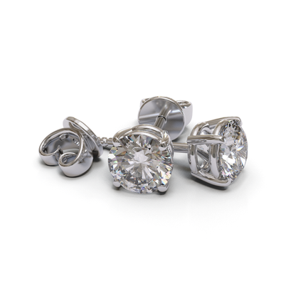 Lab Diamond  Studs White Gold 1.60 ct Total