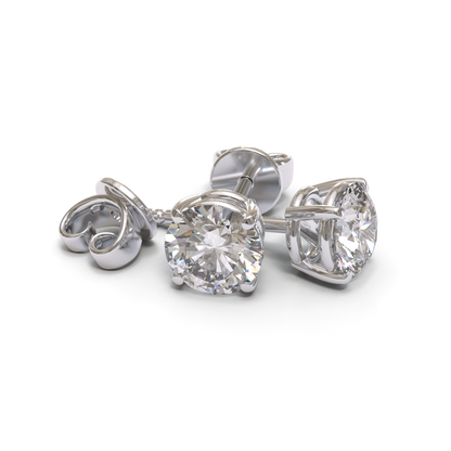 Lab Diamond  Studs White Gold 1ct Total