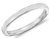 Silver ring with a plain design on a white background