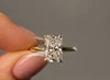 Solitaire Ring 1CT Real Gold Wedding Engagement Ring with Lab Grown Diamonds 10K 14K 18K PT950 Rings for Women