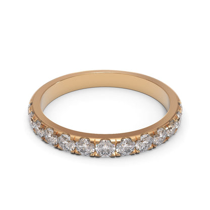 Half Eternity Pave 18K White Gold 2.2mm band