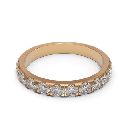 Half Eternity Pave 18K White Gold 2.5mm band