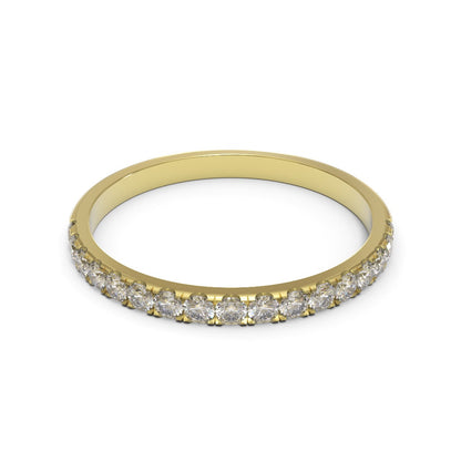 Half Eternity Pave 18K White Gold 1.6mm band
