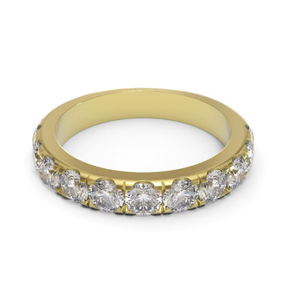Half Eternity Pave 18K White Gold 3mm band