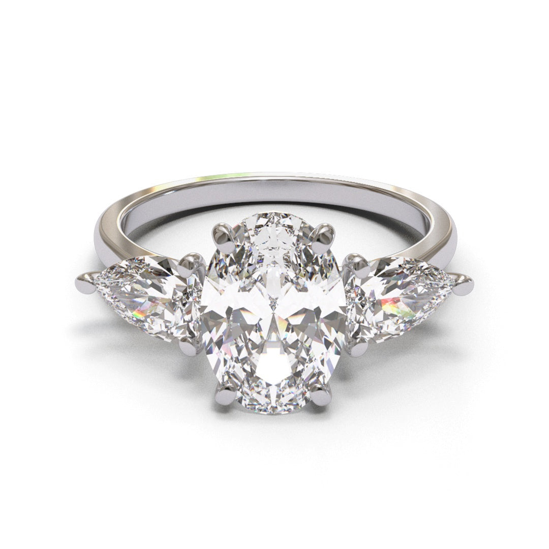 Oval Trilogy Pear 2mm band (setting only)