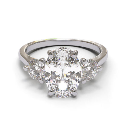 Oval with Trilogy Round 2mm band (setting only)