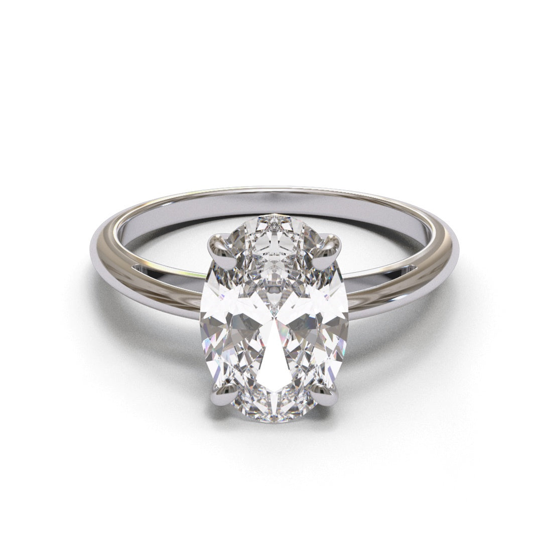 Oval Collet Cathedral 2mm band (setting only)
