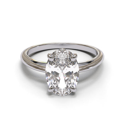 Oval Collet Cathedral 2mm band (setting only)