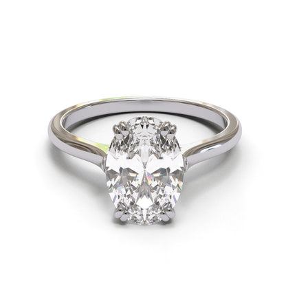 Oval Open Cathedral Double Claw 2mm band (setting only)