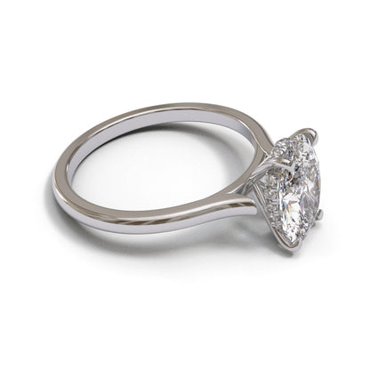Oval Open Cathedral Hidden Halo 2mm band (setting only)