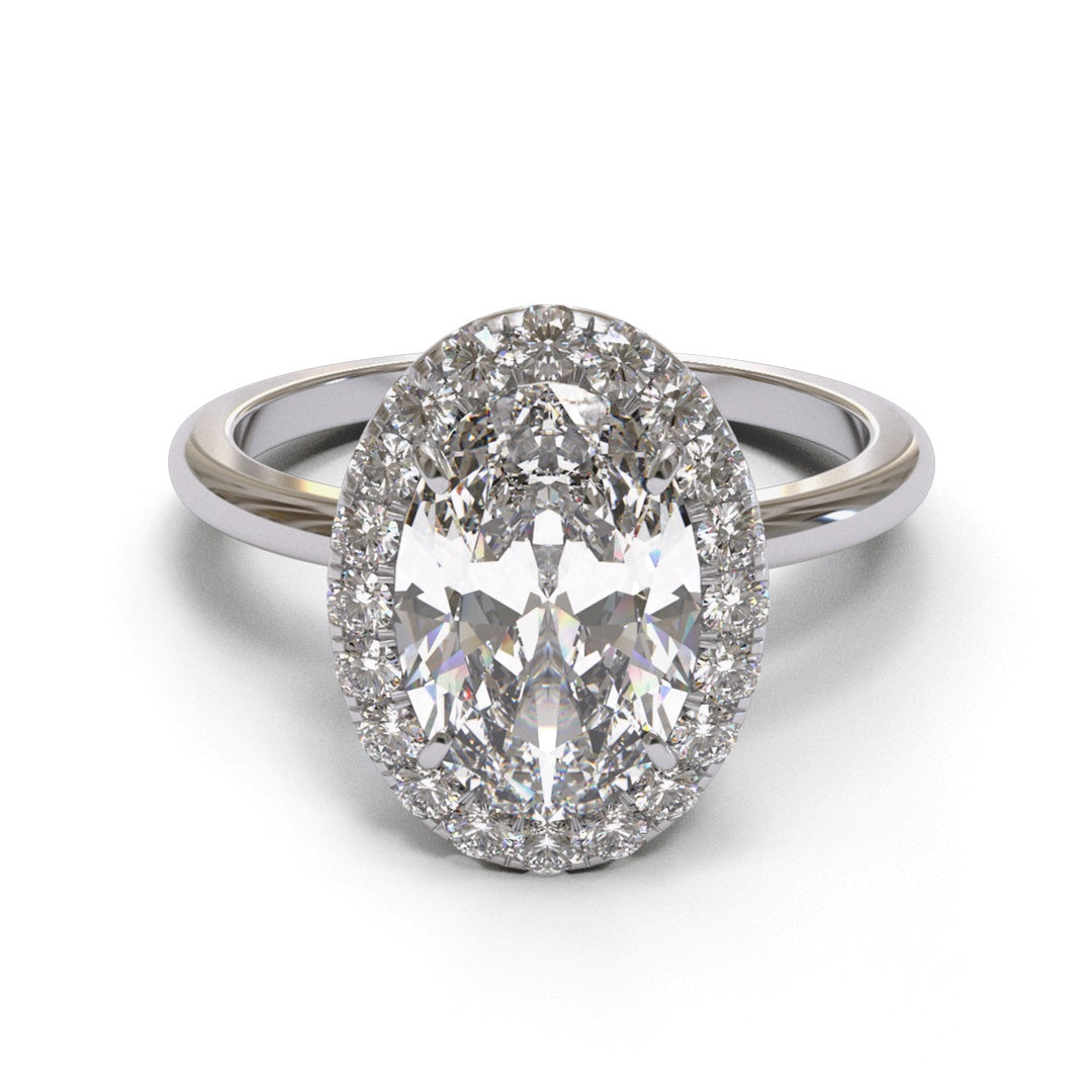 Oval Halo 2mm band (setting only)