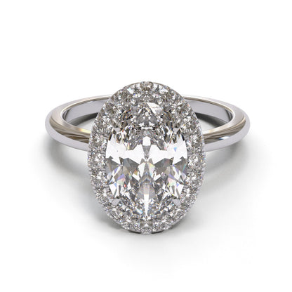 Oval Halo 2mm band (setting only)