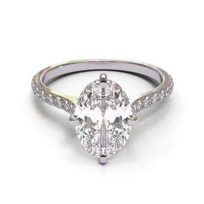 Oval NSEW Pave 1.6mm band (setting only)