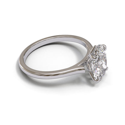Oval Tulip Open Cathedral 2mm band (setting only)